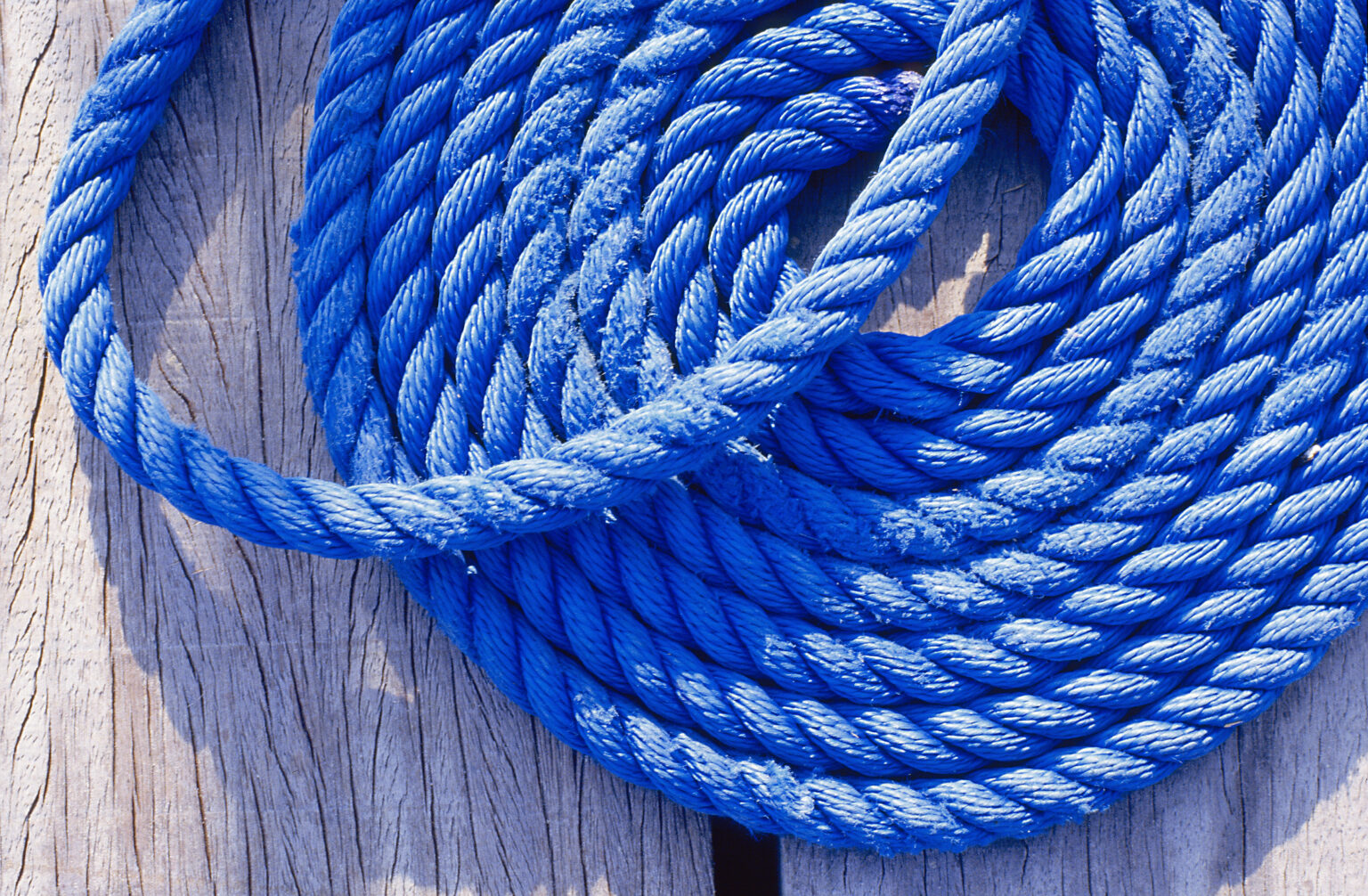 corda de polietileno torcido azul