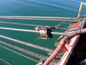 Realização dos ensaios não destrutivos em cabos de aço 2 ensaios nao destrutivos cabos aco 02