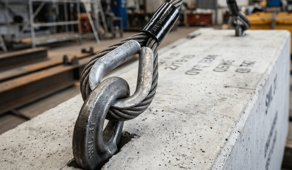 Capacidade de carga de linga de cabo de aço