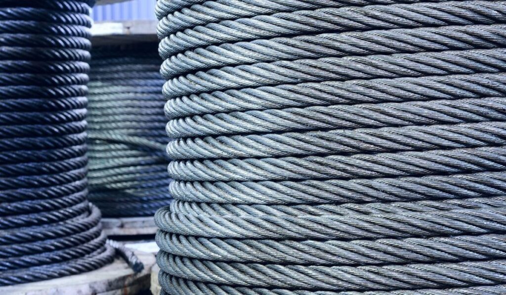 Aplicação cabo de aço compactado